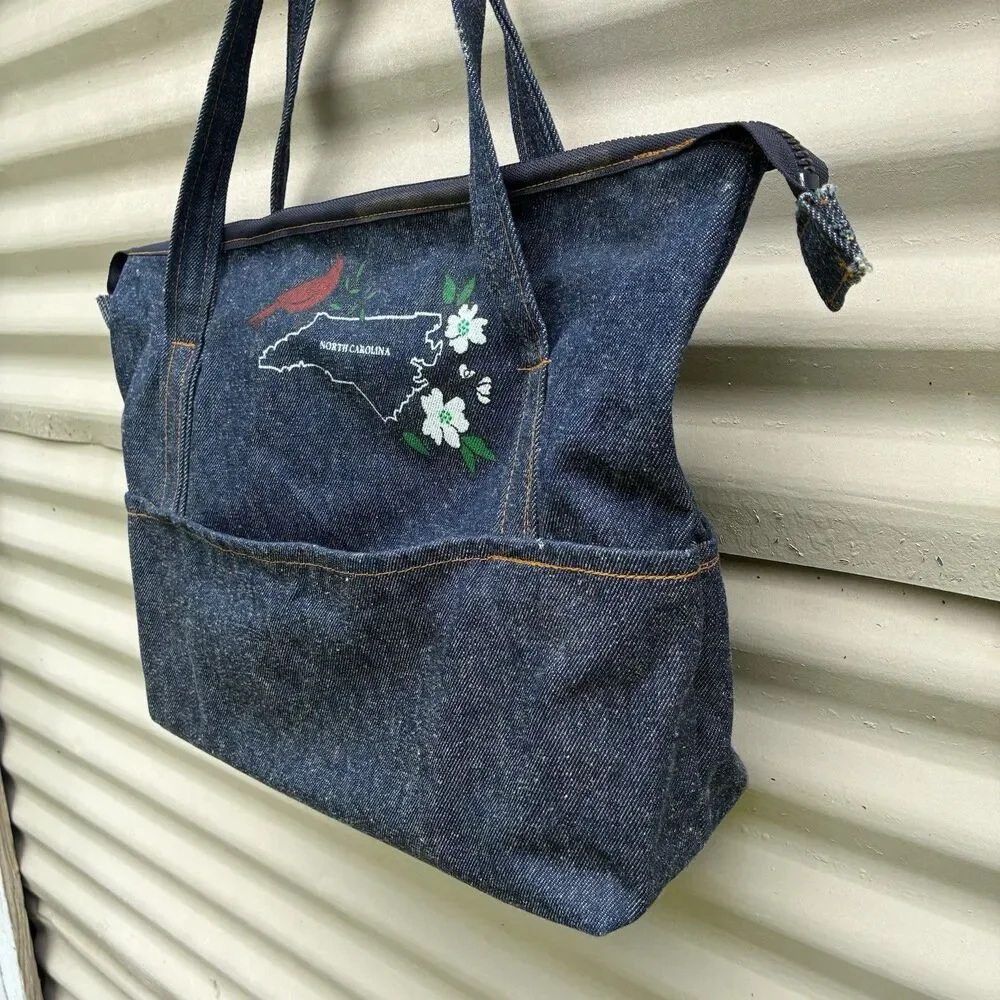 TANNER GOODS Vintage Selvedge Denim Gardening Boat Tote Bag Talon Zipper